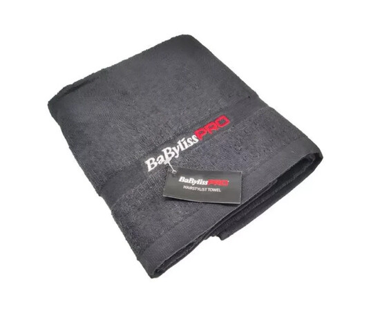 Зображення 2 Перукарський рушник Babyliss Pro Black Towel, 45х75 см чорний (M4123E)