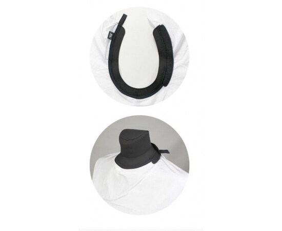 Зображення 2 Білий пеньюар JRL Neocape фірмовий з силіконовим комірцем (JRL-AN31024)