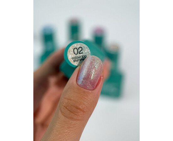 Зображення 2 Топ для гель-лаку з шимером Siller Professional Colour Top Shimmer №02, 8 мл, Об'єм (мл, г): 8, Колір: 02
