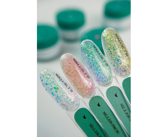 Зображення 3 Гель моделюючий для нігтів Siller Professional Nebula Gel №1, 15 мл, Об'єм (мл, г): 15, Колір: 01