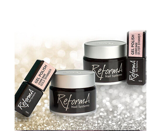Изображение 3 Камуфлирующая база для ногтей ReformA Cover Base Silver Shimmer, 30 г, Объем (мл, г): 30, Цвет: Silver Shimmer