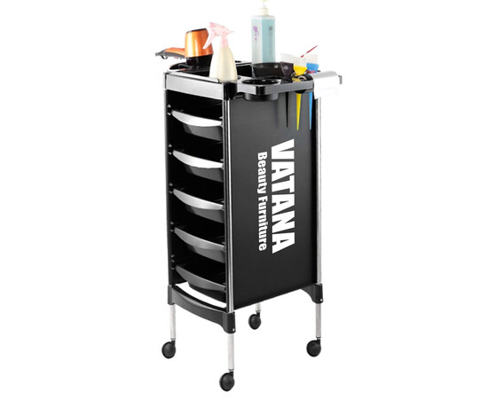 Изображение 4 Тележка парикмахерская для салонов красоты на 5 рабочих отделений Vatana 578-003