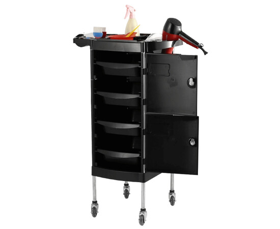 Зображення 2 Візок перукарський для салонів краси на 4 робочих відділення закритого типу на замку SPL 578-004