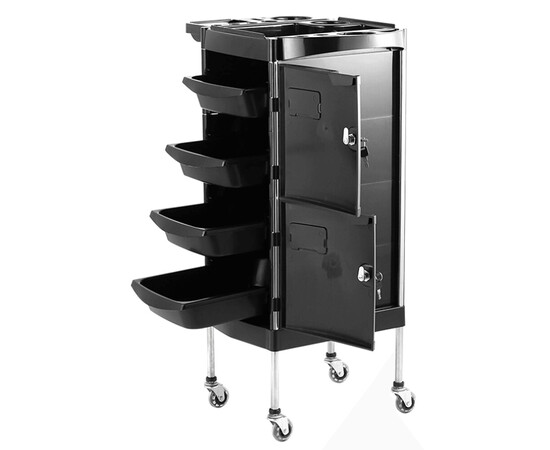 Зображення 3 Візок перукарський для салонів краси на 4 робочих відділення закритого типу на замку SPL 578-004