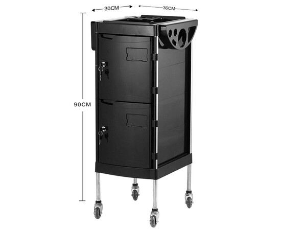 Зображення 5 Візок перукарський для салонів краси на 4 робочих відділення закритого типу на замку SPL 578-004