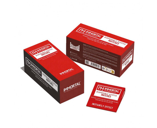 Зображення 2 Стік-квасці від порізів після гоління і депіляції Immortal Disposable Styptic Matches (IM-130)