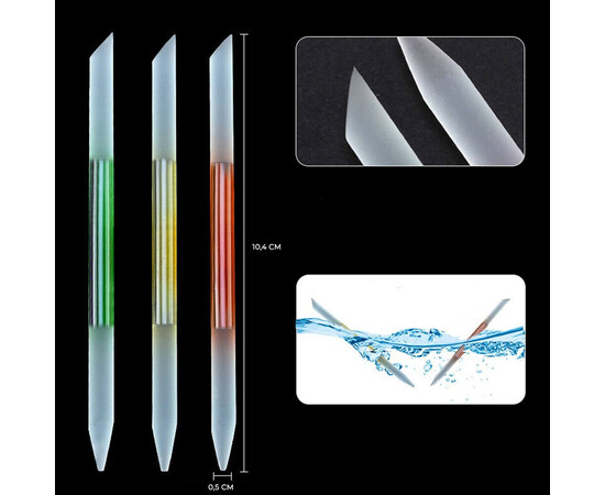 Зображення 2 Скляна манікюрна пилочка-лопатка SPL 9049