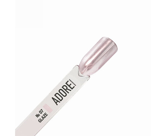 Зображення 2 Втирка для дизайну нігтів Adore Professional Glaze Powder №07, 0.5 г, Об'єм (мл, г): 0.5, Колір: 07