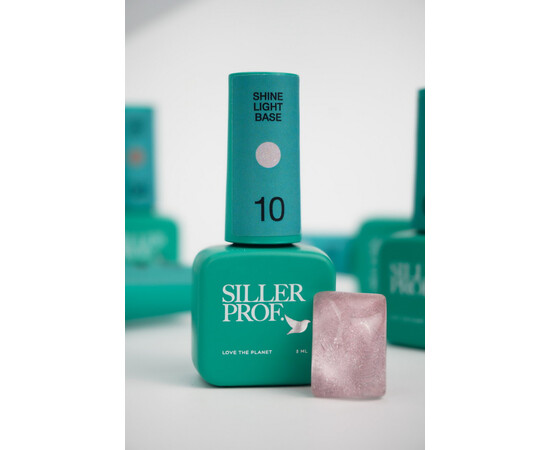 Изображение 4 База для гель-лака с шиммером Siller Shine Light Base №10, 15 мл, Объем (мл, г): 15, Цвет: 10