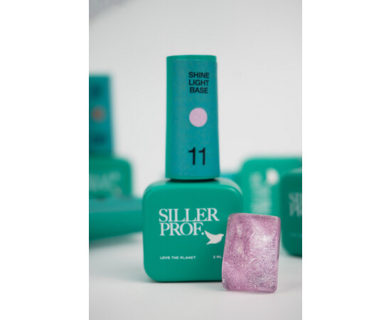 Изображение 4 База для гель-лака с шиммером Siller Shine Light Base №11, 15 мл, Объем (мл, г): 15, Цвет: 11
