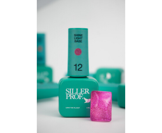 Изображение 3 База для гель-лака с шиммером Siller Shine Light Base №12, 15 мл, Объем (мл, г): 15, Цвет: 12