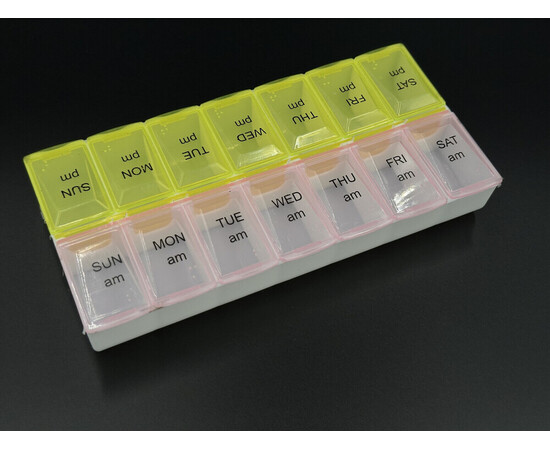 Зображення 2 Контейнер таблетка Тиждень 14 секцій 18 х 9 х 3 см (748-18)