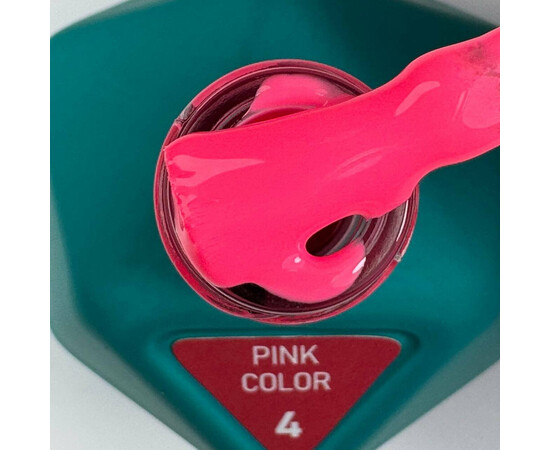 Зображення 2 Гель-лак Victoria Avdeeva Pink Color №4 насичений рожевий, 12 мл, Об'єм (мл, г): 12, Колір: 04