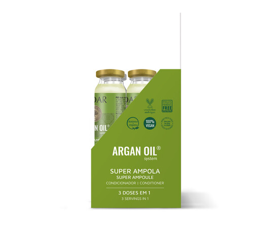 Зображення 3 Ампула-інтенсив для відновлення та блиску волосся, Inoar Argan Oil Ampola , 45 мл