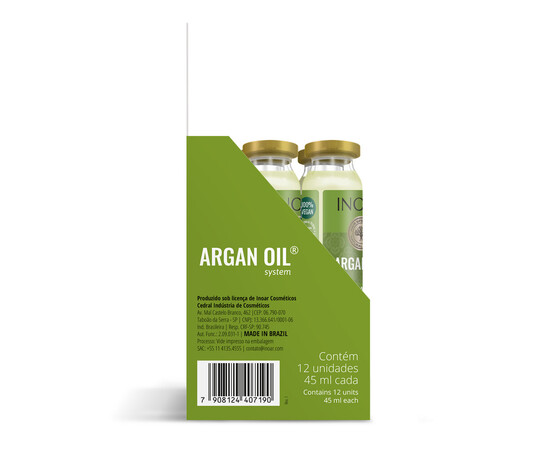 Зображення 4 Ампула-інтенсив для відновлення та блиску волосся, Inoar Argan Oil Ampola , 45 мл