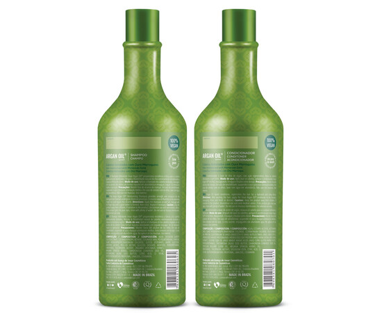 Зображення 2 Безсульфатний шампунь і кондиціонер Argan Oil Hidratante для жирної шкіри голови 2*1000 мл