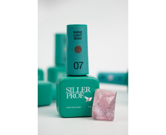 Изображение 4 База для гель-лака с шиммером Siller Shine Light Base №07, 15 мл, Объем (мл, г): 15, Цвет: 07