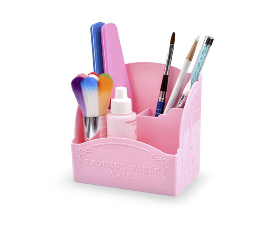 Зображення 7 Органайзер для перукарських, манікюрних інструментів 3 секції G-06 "Париж", рожевий