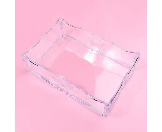 Зображення 3 Підставка прямокутна для біжутерії, інструментів для манікюру G-90, прозорий.