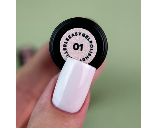 Зображення 2 Гель-лак однофазний для педикюру Siller Easy Gel Polish №01, 8 мл, Об'єм (мл, г): 8, Колір: 01