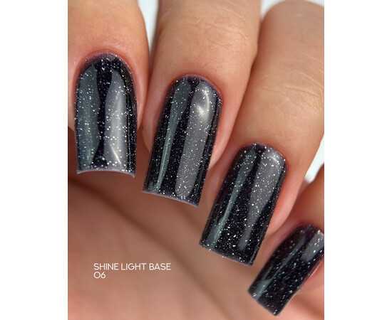 Изображение 3 База для гель-лака с шиммером Siller Shine Light Base №06, 15 мл, Объем (мл, г): 15, Цвет: 06