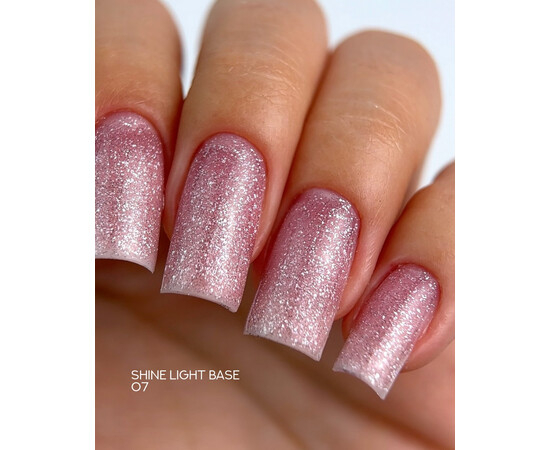 Изображение 3 База для гель-лака с шиммером Siller Shine Light Base №07, 15 мл, Объем (мл, г): 15, Цвет: 07