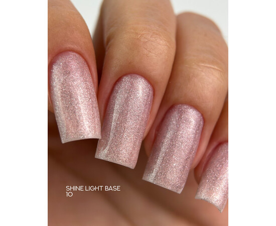 Изображение 3 База для гель-лака с шиммером Siller Shine Light Base №10, 15 мл, Объем (мл, г): 15, Цвет: 10