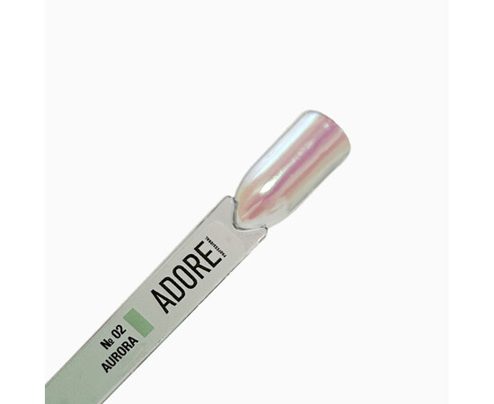 Зображення 2 Втирка для дизайну нігтів Adore Professional Aurora Powder №02, 0.5 г, Об'єм (мл, г): 0.5, Колір: 02