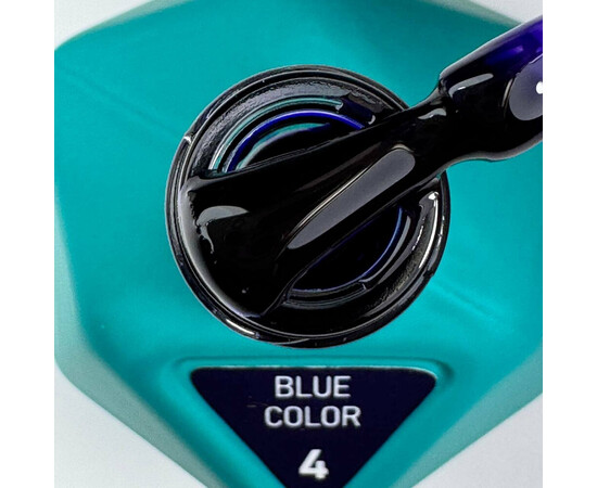 Зображення 2 Гель-лак Victoria Avdeeva Blue Color №4 насичений темно-синій, 12 мл, Об'єм (мл, г): 12, Колір: 04