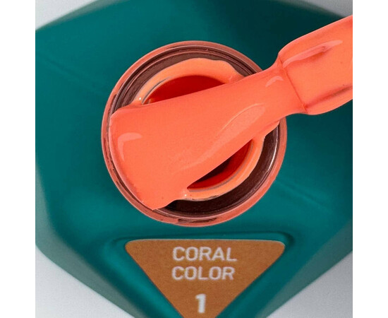 Зображення 2 Гель-лак Victoria Avdeeva Coral Color №1 кораловий, 12 мл, Об'єм (мл, г): 12, Колір: 01