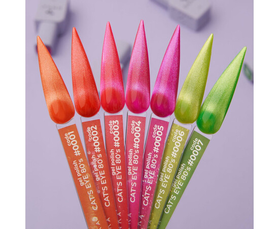 Изображение 2 Гель-лак DNKa' Cat's Eye 80's Color №0006, 12 мл, Объем (мл, г): 12, Цвет: 0006