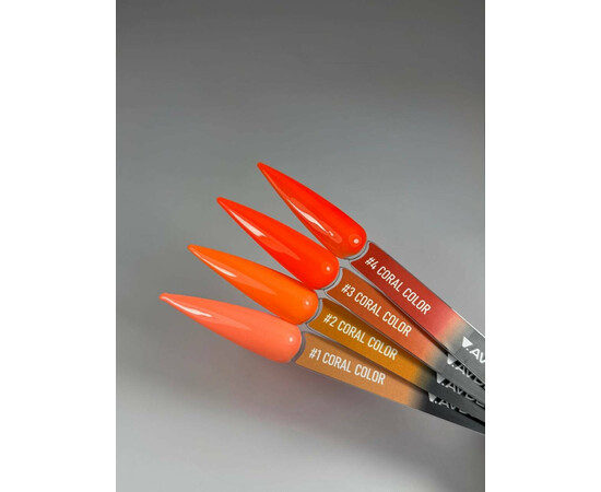 Зображення 3 Гель-лак Victoria Avdeeva Coral Color №2 яскравий кораловий, 12 мл, Об'єм (мл, г): 12, Колір: 02