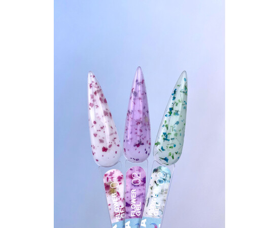 Зображення 4 Квітковий гель для нарощування нігтів LUNAMoon Flower Gel №2, 15 мл, Об'єм (мл, г): 15, Колір: 02