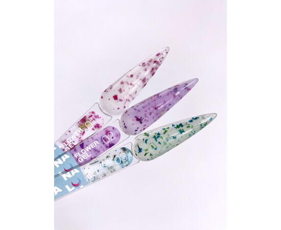 Зображення 5 Квітковий гель для нарощування нігтів LUNAMoon Flower Gel №1, 15 мл, Об'єм (мл, г): 15, Колір: 01