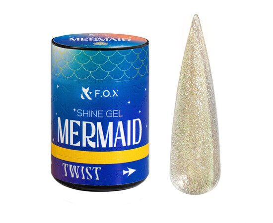 Зображення 2 Гель для укріплення натуральних нігтів F.O.X Shine Gel Mermaid №001, 20 мл, Об'єм (мл, г): 20, Колір: 001