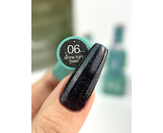 Изображение 2 База для гель-лака с шиммером Siller Shine Light Base №06, 15 мл, Объем (мл, г): 15, Цвет: 06