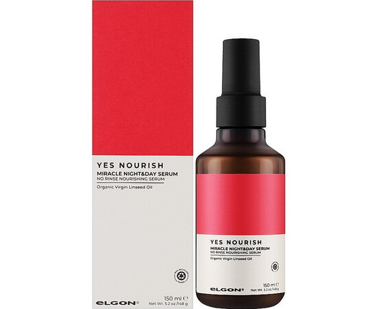 Зображення 2 Сироватка для живлення волосся "День і ніч" Elgon Yes Nourish Miracle Night & Day Serum, 150 мл