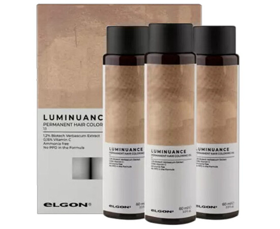 Зображення 2 Стійка фарба на масляній основі без PPD та аміаку Elgon Luminuance 7.8 світло-русявий шоколад, 3 шт x 60 мл, Об'єм (мл, г): 60, Колір: 7.8