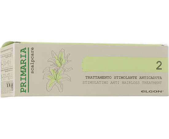Зображення 2 Лосьйон проти випадання волосся Elgon Primaria Anti Hairloss Treatment, 8 мл x 10 шт, Об'єм (мл, г): 80