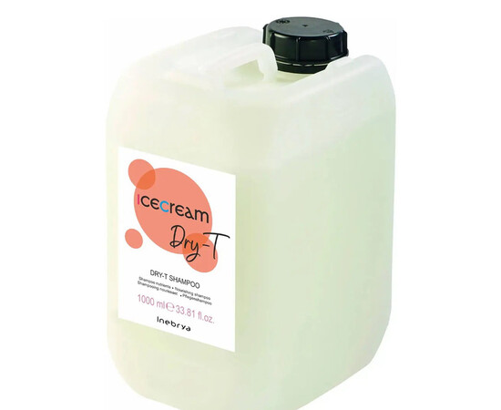 Зображення 2 Шампунь для сухого кучерявого й фарбованого волосся Inebrya Ice Cream Dry-T Shampoo, 10 л, Об'єм (мл, г): 10000
