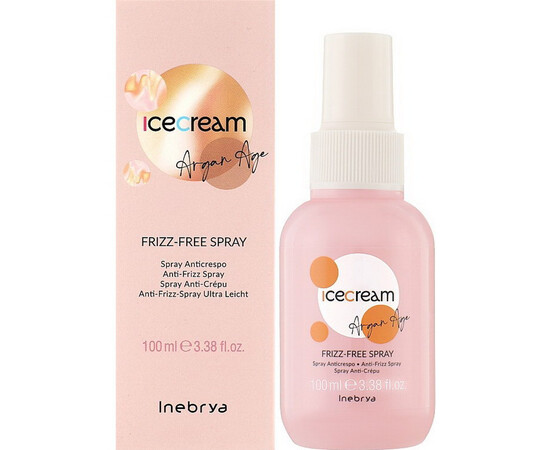 Изображение 2 Ультралегкий разглаживающий спрей для всех типов волос Inebrya Ice Cream Argan Age Frizz-Free Spray, 100 мл