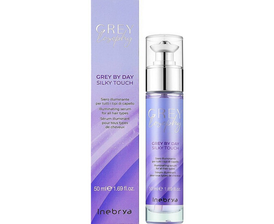 Зображення 2 Сироватка-блиск для всіх типів волосся Inebrya Grey By Day Silky Touch, 50 мл