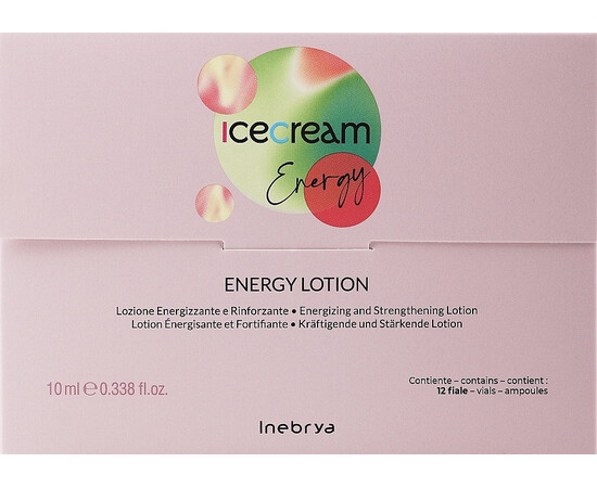 Зображення 3 Лосьйон проти випадіння волосся Inebrya Ice Cream Energy Lotion Intensive Effect Ampoules, 10 мл x 12 шт