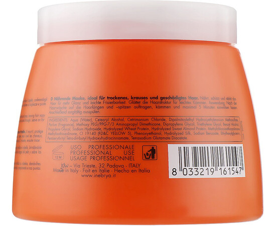 Изображение 4 Маска для сухих, окрашенных и непослушных волос Inebrya Ice Cream Dry-T Mask, 500 мл, Объем (мл, г): 500