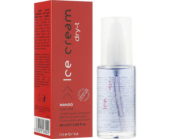 Зображення 4 Флюїд рідкі кристали Inebrya Ice Cream Dry-T Mango Fluid Star, 60 мл