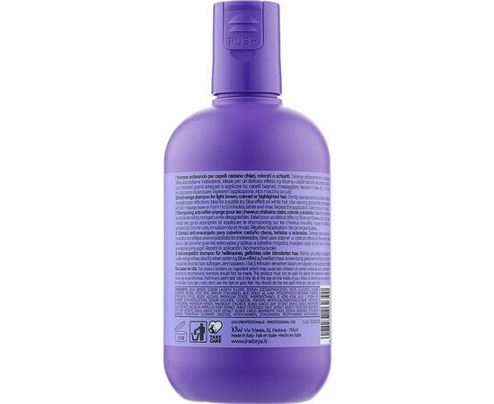 Зображення 2 Шампунь для фарбованого волосся, проти помаранчевого кольору Inebrya Blondesse No-Orange Shampoo, 300 мл, Об'єм (мл, г): 300