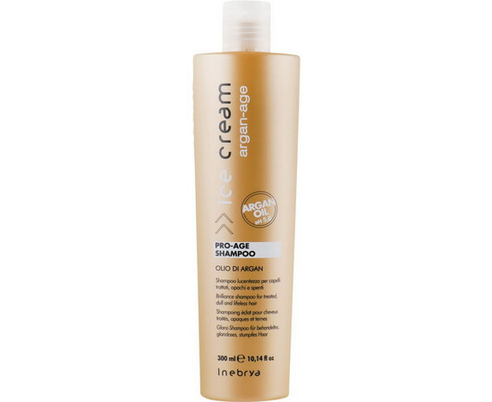 Зображення 3 Антивіковий шампунь для волосся Inebrya Ice Cream Argan Age Pro Age Shampoo, 300 мл, Об'єм (мл, г): 300