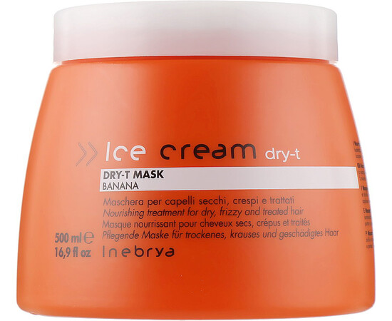 Изображение 3 Маска для сухих, окрашенных и непослушных волос Inebrya Ice Cream Dry-T Mask, 500 мл, Объем (мл, г): 500