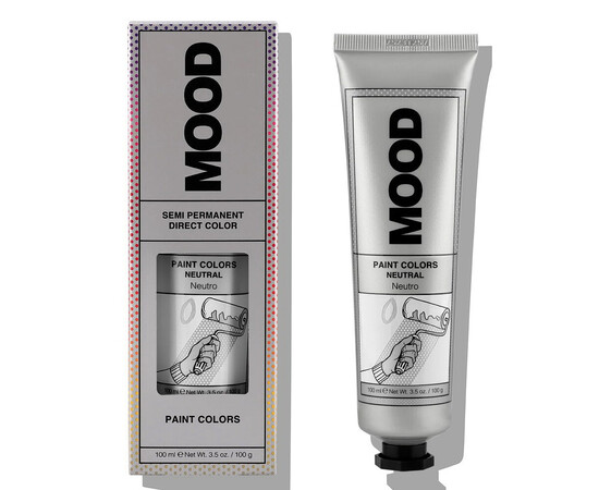 Зображення  Напівперманентна фарба для яскравих відтінків волосся Mood Paint Colors Neutral 0 нейтральний, 100 мл, Об'єм (мл, г): 100, Колір: 0 Neutral
