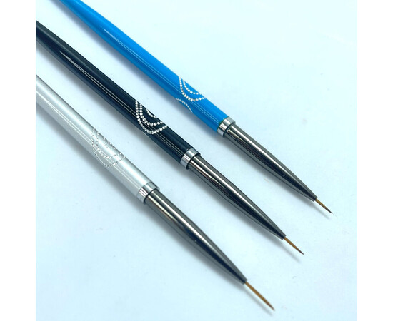 Зображення 7 Набір пензлів 3в1 для дизайну нігтів з камінчиками, лайнер для малювання, 3шт./уп.